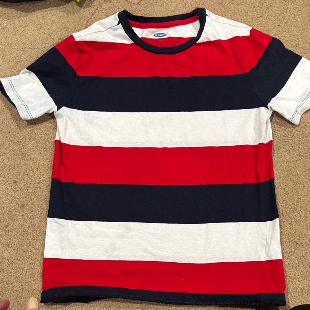 Old Navy Red, White, and Black Tee